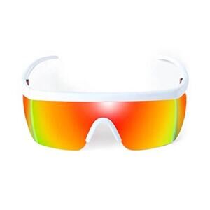 NWT Tipsy Elves Miami Ice White Polarized Sunglasses Mirrorized UV Polarized